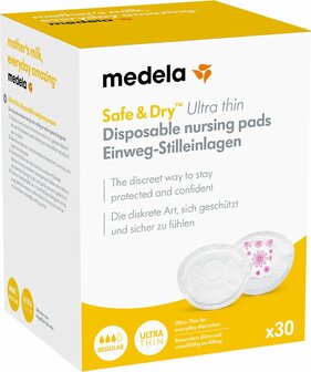 Medela Ultra Thin Zoogcompressen wegwerp individueel verpakt extra dun - 30 stuks